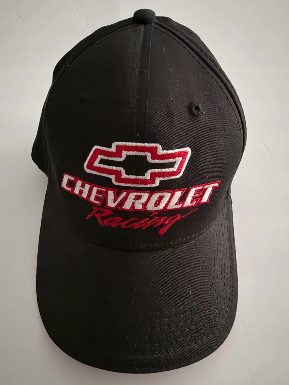 Chevrolet Racing Black Baseball‎ Cap with Red & White Logo